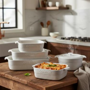 Imagem de Assadeiras e Travessas Refratarias de Porcelana Branca 4un Germer