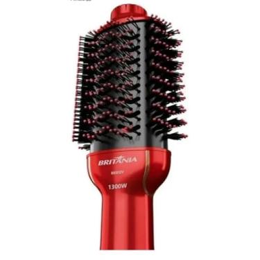 Imagem de Escova Secadora Alisadora Modeladora, 1300W, Bivolt, Tecnologia Multicerdas, Vermelho