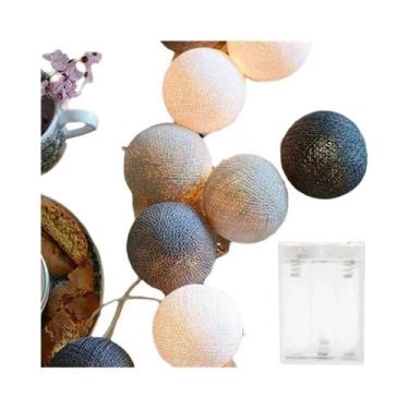 Imagem de Luzes De Cordão LED De Algodão USB Com 10, 20, 40 Bolas, Luzes De Fada