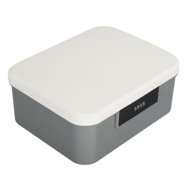 Imagem de Baú de Armazenamento Trancável com Capacidade 9L Camada Trava Senha Organizador Documentos Caixa Privacidade para Arquiv