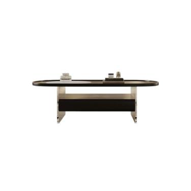 Imagem de Mesa de centro minimalista de acrílico flutuante para sala de estar, design compacto moderno, mesa combinada para pequenos espaços mesa lateral (120 cm)