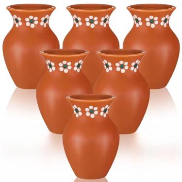 Imagem de Maxdot 6 peças de 340 g Cantaritos De Barro Mexicanos Shooters Copos de Argila Copos de Coquetel de Cerâmica Mexicana para Margaritas Tequila Mojitos Coquetel Mexicano