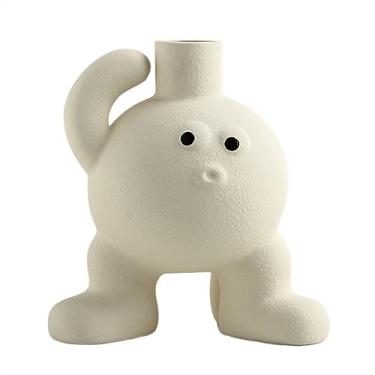 Imagem de Vaso de pé grande criativo moderno, decoração de vaso de porcelana na entrada, mesa, sala de estar, sala de jantar centros de mesa (C)