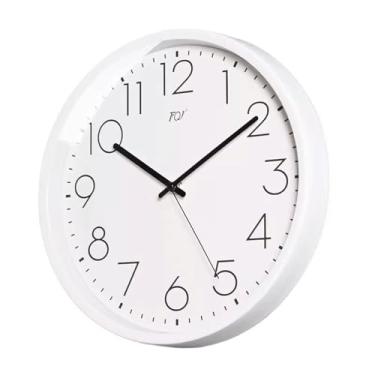Imagem de Relógio de parede simples de cozinha, relógio de parede, sala de estar, casa, moderno, silencioso, decorativo de quartzo, adequado para sala de estar, escritório, decoração de quarto (branco, pequeno)