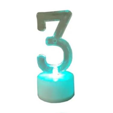 Imagem de Vela De Led De Número Pisca Para Decoração De Aniversário(3)