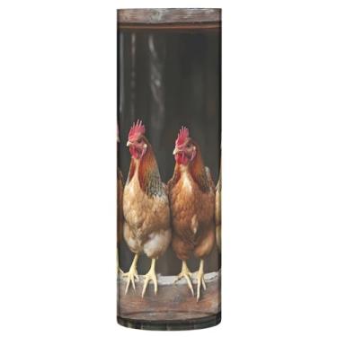 Imagem de Qilmy Vaso de galos em fileira para flores, vaso de belas artes, decoração de casa para escritório, sala de jantar, sala de estar, casamento319