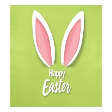 Imagem de Qilmy Orelhas de Páscoa capa magnética para máquina de lavar louça, 58 x 66 cm, capa decorativa para geladeira para porta da frente, adesivo magnético, máquina de lavar, painel de geladeira, decalque