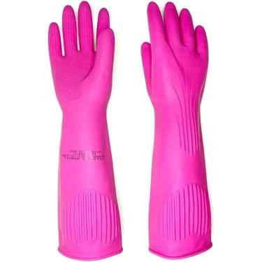 Imagem de Luva Látex Ranhurada Volkrosa: Aderência E Proteção Tot - 9G