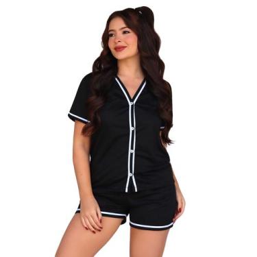 Imagem de Pijama Feminino Curto Aberto Americano Botões Frontais - Bernanna, Pre