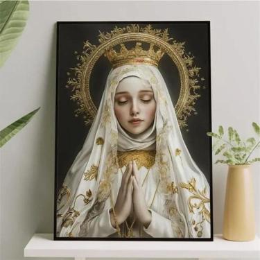 Imagem de Quadro Nossa Senhora De Fátima - Ouro 45X34Cm