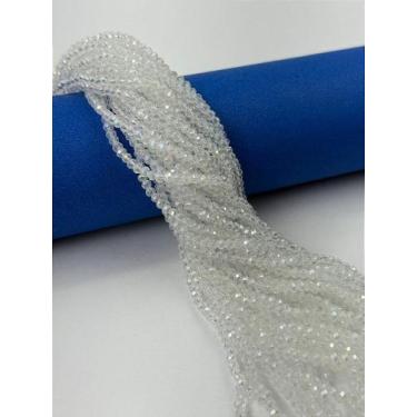 Imagem de Fio Cristal 2mm Vidro Facetado - Fio de Cristais Coloridos para Joias 