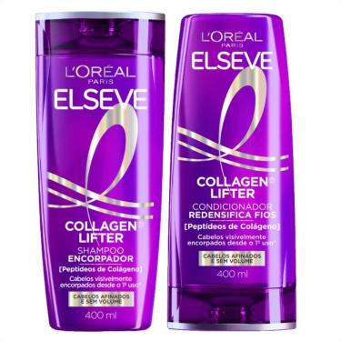 Imagem de Kit Elseve Collagen Lifter: Shampoo Encorpador e Condicionador Redensifica 400ml