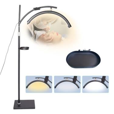 Imagem de Heshenyqi Lâmpada de cílios com luz de cílios para extensões de cílios, lâmpada de LED ajustável, meia lua, tatuagem de luz, iluminação sem sombra, para beleza, cuidados com a pele, tatuadores