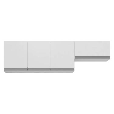 Imagem de Conjunto de Armários Aéreo Cozinha Planejada Lux 120cm e 60cm 100% MDF Branco TX Fosco - Desk Design