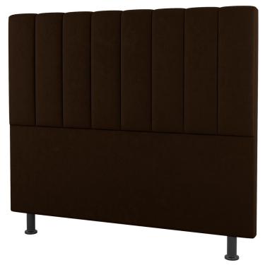 Imagem de Cabeceira Cama Box Casal Queen Size Cora 160cm Suede Marrom - Desk Design