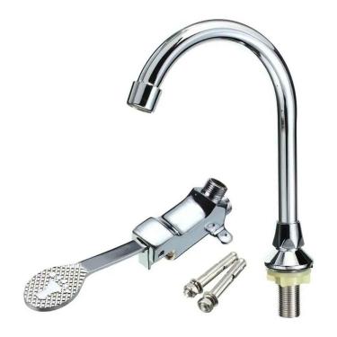 Imagem de Kit 25 Unid. Torneira Valvula Pedal Acionamento Pes Sem Maos Pia Hospital Laboratorio Medico Banheiro Cozinha