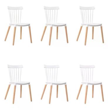 Imagem de Kit 06 Cadeiras Paris - Branco Branco
