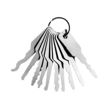 Imagem de Chaves De Desbloqueio De Porta De Carro Em Aço Inoxidável Com Dupla Fa