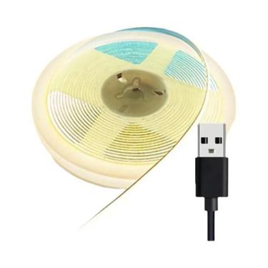Imagem de Fita LED Dimmable 5V USB De Alta Densidade 3/5/8MM Com 320 400 LEDs, F