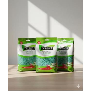 Imagem de Kit 3 Cera Depilatória Depimiel Vegetal Aloe Vera Espanhol 1kg