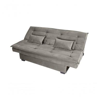 Imagem de Sofá Cama 3 Lugares Casal Premium Reclinavel 1,80 Larg Esmeralda Matrix Suede Capuccino