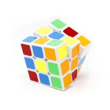 Imagem de Cubo mágico profissional 3x3x3 shengshou legend s branco adesivado lub