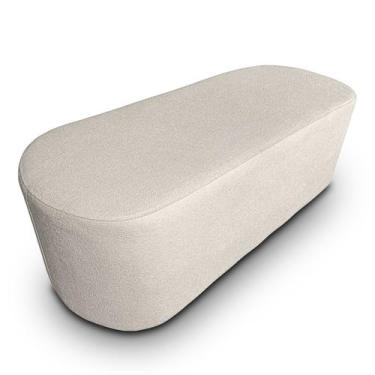 Imagem de Puff Orgânico Oval Curvo Redondo Para Sala Confortável e Reforçado Bou