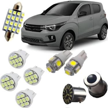 Imagem de Kit Lâmpadas Led Fiat Mobi 6500k Branco-frio T10 Branco Branco-frio - 