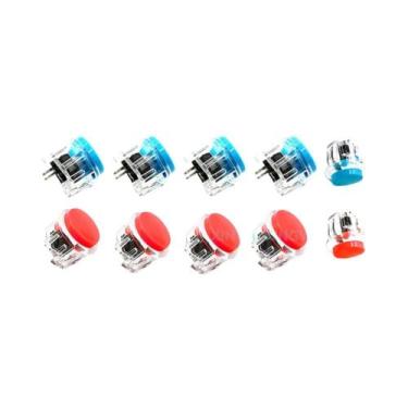 Imagem de Botão Transparente De 30mm 24mm (10 Peças) Para Máquina De Fliperama, 