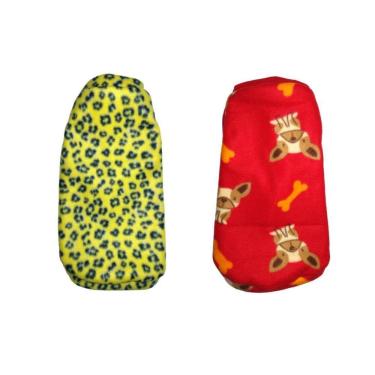 Imagem de Kit 2 Roupas Cães - Suéter De Inverno Gg Vermelho e Amarelo