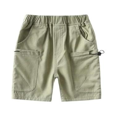 Imagem de Shorts De Algodão Marrom Para Meninos De 2 a 8 Anos, Shorts Casuais So