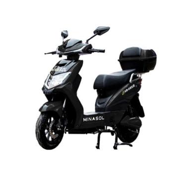 Imagem de Bicicleta Elétrica Preta Minasol Bivolt 1000W de potência, 48V, Carreg