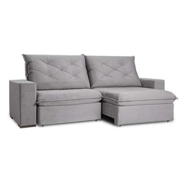 Imagem de Sofá 3 Lugares Retrátil e Reclinável Flexforma Premier Cinza Urbano 20