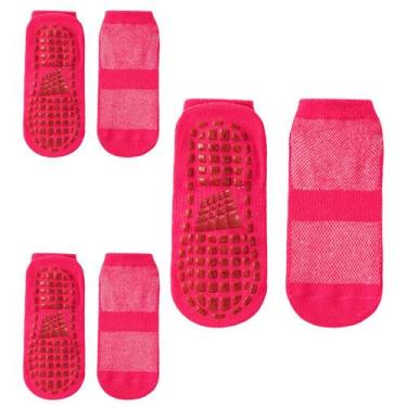 Imagem de 3 Pares de Meias Antiderrapante Infantil 3 Tamanhos TAMANHO:30-35COR:R