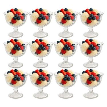 Imagem de Jogo De Sobremesa 12 Taças Vidro Transparente Melina Mini Bowl Com Pé 200ml Haüskraft