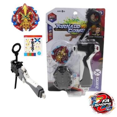 Imagem de Beyblade Tornado Burst Lançador e Grip Zeutron Xcalius Luinor Gaianon 