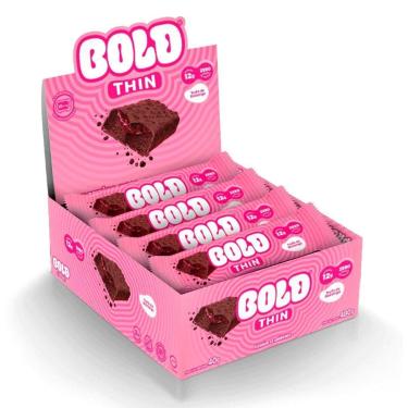 Imagem de Barra de Proteina Thin - 12 Unidades 40g Trufa de Morango - Bold-Unissex