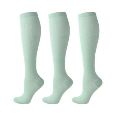 Imagem de Meias De Compressão Para Mulheres E Homens, 3 Pares, Altura Do Joelho,