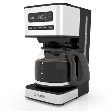 Imagem de Cafeteira Programável de 12 xícaras, Filtro de Café Drip Regular e Forte, 14 xícaras e Configuração para Café Gelado, Timer 24h, REVOTRA