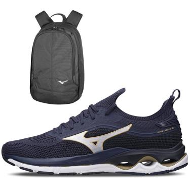 Imagem de Kit 1 Tênis de Corrida Masculino Mizuno Legend 3 e 1 Mochila Fun New-Masculino