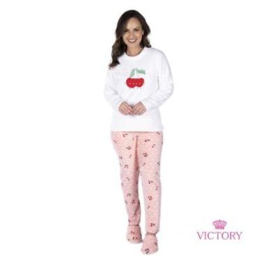 Imagem de Pijama Feminino Inverno Longo Soft Majestosa Fleece Adulto-Feminino