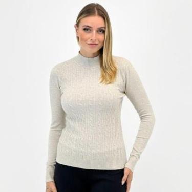 Imagem de Blusa Facinelli Tricot Manga Longa Gola Alta Feminina-Feminino