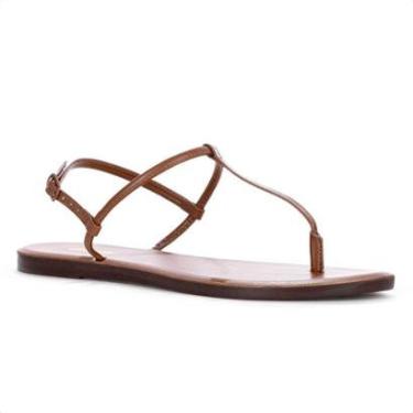 Imagem de Sandália Rasteira Anacapri Slim Monocolor Marrom Claro - Feminino-Feminino