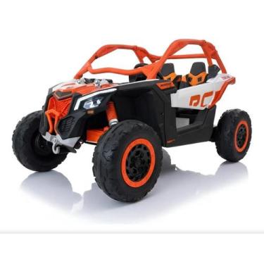 Imagem de Buggy Elétrico Infantil 24V 4x4 CanAm Maverick Pneus EVA Banco Couro 2