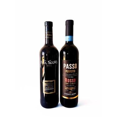 Imagem de 2 Vinhos Tintos Pata Negra Oro e Passo Perfetto 750ml