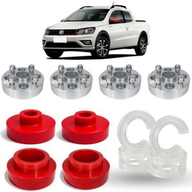 Imagem de Calço Pu Dianteiro Tras Espaçador 32mm+Buffer Saveiro G5/. - Borfix