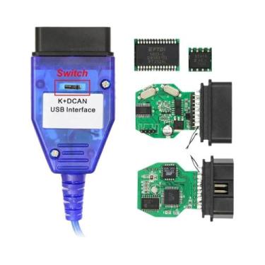 Imagem de Cabo De Diagnóstico OBD2 K+DCAN FTDI FT232RL 9241A Switch K Line Ferra
