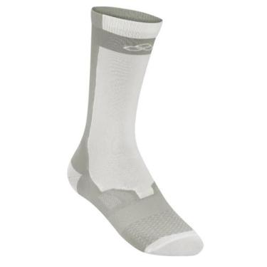 Imagem de Meia Olympikus BPC Cano Médio Poliamida Unissex, Branco, 39-44