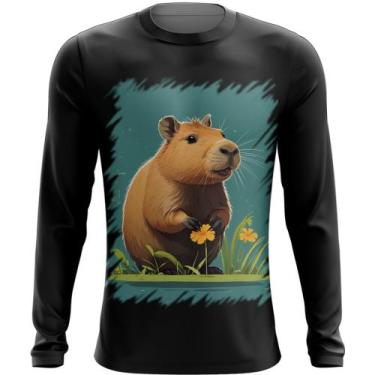 Imagem de Camiseta Manga Longa Capivara do Bem Animalzinho 16 - Kasubeck Store®,