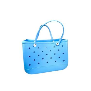 Imagem de Bolsa Eva Premium Luxo Praia Piscina Impermeável - - Domum, Azul bebê,